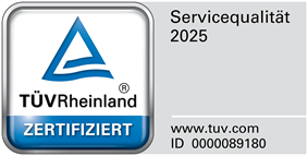 Autohaus Rücker ist von TÜV Rheinland zertifiziert Bild mit Zertifikat von TÜV-Rheinland